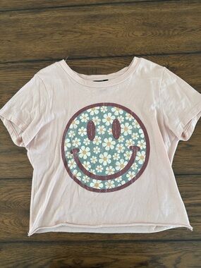 Girls' Light Pink Daisy Smile Graphic Tee
